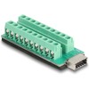 Delock USB Typ-E Key A Buchse zu Terminalblock Adapteris 20 Pin