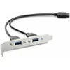 Delock USB Typ-E Key B Stecker zu 2 x USB 5 Gbps Typ-A Buchse mit Slotblech Anschlusskabel 35,5 cm