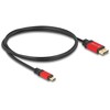 DELOCK ?USB Type-C zu DisplayPort Kabelis DP Alt Mode 8K 30 Hz mit HDR Funktion 1m raudona