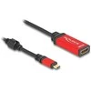 DELOCK USB Type-C zu HDMI Adapteris DP Alt Mode 8K 60 Hz mit HDR Funktion raudona