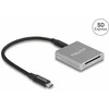 Atminties kortelė DeLOCK USB Type-C Card Reader for SD Express (SD 7.1) memory cards, card reader (aliuminio)