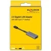 Delock USB Type-C™ Netzwerk Adapteris 2,5 Gigabit LAN 1 x RJ45 slim
