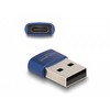 Delock Adapteris USB 2.0, USB Typ-A vyrams do USB Type-C żeńskie, mėlyna
