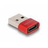 Adapteris USB Delock 60050 USB-A - USB-C Raudona (60050)
