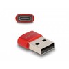 Adapteris USB Delock 60050 USB-A - USB-C Raudona (60050)
