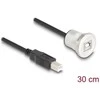 DELOCK USB2.0 Typ-B Einbaubuchse mit Kabelp. St. Alu.30cm