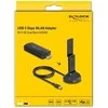 Delock Wi-Fi 6E Dualband WLAN USB Adapteris AX5400 (2 x 2402 + 574 Mbps)
