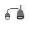 HDMI į DP adapterio jungtys su USB maitinimo laidu