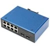 Šakotuvas Jungiklis Digitus DIGITUS Industrial 8+2-Port Fast Ethernet PoE Switch 8 Port PoE FE RJ45 2 GE SFP prievadai
