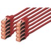 Digitus Patchcord CAT6, S-FTP, 3m, raudona, 10 vnt (DK-1644-030-R-10)