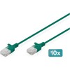 Digitus Patchcord Slim Cat.6 U/UTP LSZH 5m žalia 10 vnt. (DK-1618-050S-G-10)