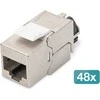 Digitus Cat. 6A Keystone modulis. Ekranuotas su išmaniuoju kabelių valdymo bloku