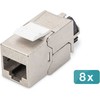 Digitus DIGITUS CAT 6A Keystone modulis, ekranuotas kabelių tvarkykle 8 vnt