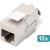 „Digitus Modulis CAT 6A Keystone“ ekranuota, be įrankių montuojama jungtis - 12 vnt.