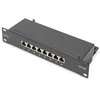 DIGITUS CAT 6A, E klasės komutacinė panelė, ekranuota, juoda