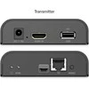Assmann Electronic DIGITUS HDMI IP KVM ilgintuvo rinkinys 4K/60Hz 120/200 m „One-to-Many“ CAT Juodas