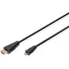 Digitus ASSMANN HDMI 1.4 didelės spartos jungties kabelis 1,0 m, tipas HDMI A/M – Micro HDMI D/M, AK-330115-010-S