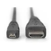 Digitus ASSMANN HDMI 1.4 didelės spartos jungties kabelis 1,0 m, tipas HDMI A/M – Micro HDMI D/M, AK-330115-010-S