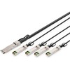 Digitus DIGITUS Kabelis QSFP+ to 4XSFP+ 40G DAC 3.0m juodas