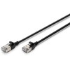 Digitus CAT 6A klasa Ea, F/FTP, skrętka patch, Cu, LSZH, AWG 32/7, ilgis: 0,3 m, juoda
