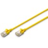 Digitus Digitus CAT 6A klasa Ea, F/FTP, skrętka dwużyłowa, Cu, LSZH, AWG 32/7, ilgis: 0,5 m, geltona