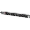 DIGITUS PDU 1U 8xCEE7/5 Ausgnge 230V/16A juodas