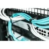 Digitus Kabelių organizatorius su šepetėliu 19" 1U, 4 aliuminio laikikliai, 44x72 mm, juodas