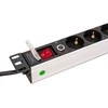 DIGITUS Steckdosenleiste 8-fach 19 Alu. 1HE 2m juodas