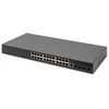 Šakotuvas Jungiklis Digitus Digitus Tinklo jungiklis, 24 prievadai 10/100/1000 + 4SFP+ UPLINK, 19 colių serverio stovams, L2+ funkcija