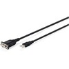 Digitus Kabelis adapter usb 2.0 do rs232 (db9) | chipset ftdi (ft232rnl) | pvc, juoda | mocowanie w tulejkach gwintowanych | 1.8m