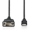 Digitus Kabelis adapter usb 2.0 do rs232 (db9) | chipset ftdi (ft232rnl) | pvc, juoda | mocowanie w tulejkach gwintowanych | 1.8m