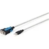 Digitus Kabelis adapter usb 2.0 do rs232 (db9) | chipset ftdi (ft232rnl) | pvc, transparentny | mocowanie na śruby | 1.8m