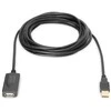 DIGITUS USB 2.0 Verlängerungskabel Typ A -A St/Bu 5.0m, sw