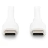 „Digitus“ silikoninis jungiamasis kabelis USB-C - USB-C, USB 2.0 60W, 0,5m Baltas