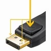 Conecto DisplayPort kabelis 20 polių -> 20 polių St/St 3,00 m su Riegel urmu