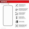 Apple iPhone 16 tikro ekrano stikliukas, pilnai apsaugotas „Displex“ permatomu stiklu.