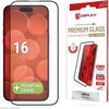 Apple iPhone 16 tikro ekrano stikliukas, pilnai apsaugotas „Displex“ permatomu stiklu.