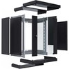 Efb Elektronik Spinta EFB EFB 19" gehäuse X-Rack mit Glastür 400-600mm 15HE juodas