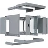 Efb Elektronik Spinta EFB EFB 19" Wandgehäuse X-Rack mit Glastür 400-600mm 9HE grau