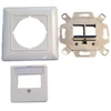 Efb Elektronik EFB 2-Port Rahmenset fr Keystones, gerader Auslass, DIN49075, RAL9003 Signalwei