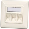 Efb Elektronik EFB 2-Port Rahmenset fr Keystones, gerader Auslass, DIN49075, RAL9003 Signalwei