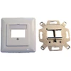 Efb Elektronik EFB 2-Port Rahmenset fr Keystones, gerader Auslass, DIN49075, RAL9003 Signalwei