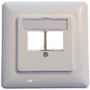 Efb Elektronik EFB 2-Port Rahmenset fr Keystones, gerader Auslass, DIN49075, RAL9003 Signalwei