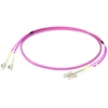 Efb Elektronik EFB Duplex Patchkabel Flat-Twin LC-LC OM4 1m LSZH 3x5mm erikaviolett