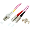 Efb Elektronik EFB EFB LWL Kabelis Duplex Jumper LC-SC 50/125 OM4 1 Meter LSZH Halogenfrei erika violett 2.0mm geprueft mit Messprotokoll