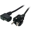 Efb Elektronik EFB Netzleitung Schutzkontakt 180 - C13 90, juodas, 3,0 m, 3 x 1,00 mm