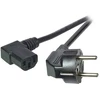 Efb Elektronik EFB Netzkabel Schutzkontakt 90°-C13 90°,sw,5,0m,3x1,00mm