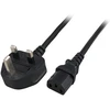 Efb Elektronik EFB Netzleitung UK BS1363A - C13 180, juodas, 2m, 3x1.00 mm