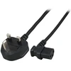 Efb Elektronik EFB Netzleitung UK BS1363A-C13 90 , juodas, 1,8 m, 3 x 0,75 mm