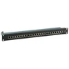 Efb Elektronik EFB Patchpanel STP 24xRJ45 Cat.6, 19" 1HE, juodas, geschirm